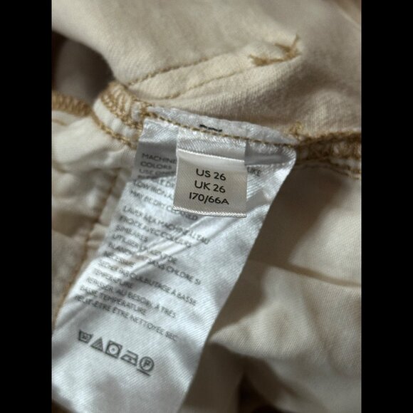 Free People Jeans 26 Womens Ivory Skinny Ankle Frayed Hem High Rise - Picture 9 of 10